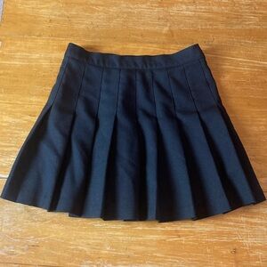 American Apparel Women’s Gabardine Black Pleated Tennis Prep Mini Skirt Size S